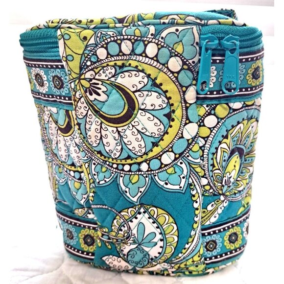 Vera Bradley Quilted Fabric Cool Keeper Lunch Carrier Rare Peacock Pattern - Picture 3 of 13
